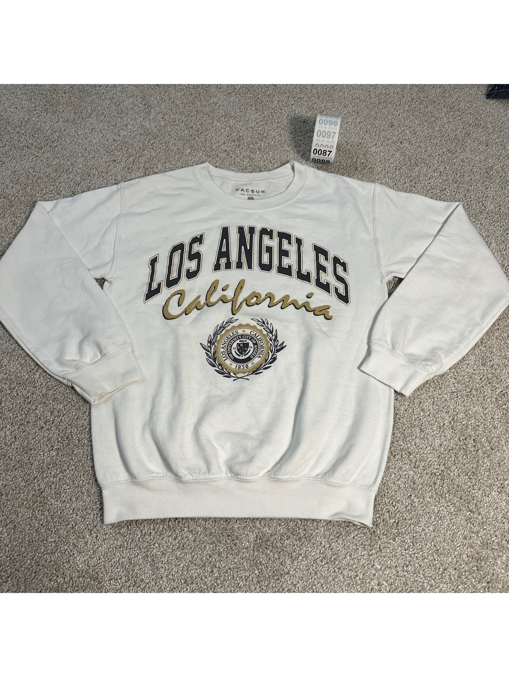 PacSun Los Angeles California white sweatshirt
